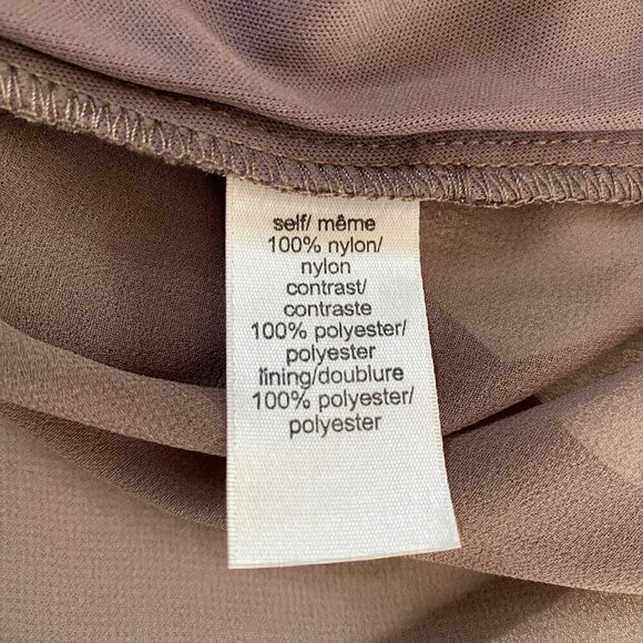 Studio Y Sequin Chiffon Sleeveless Top with Bow Tie Back & Rose Pattern Size M - Picture 8 of 9